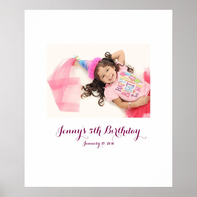 Affiche 5e anniversaire 5e connexion à la carte de fête 5 (Devant)