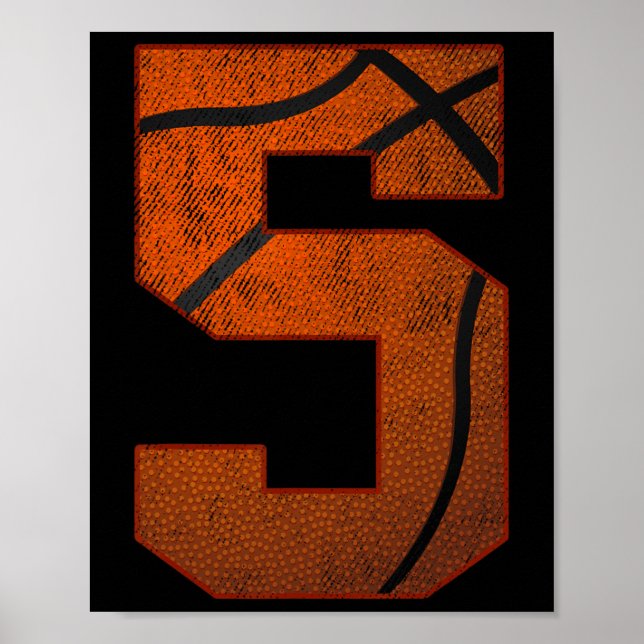 Affiche 5e fête d'anniversaire Cinq 5 ans Bysketbyll Anniv (Devant)