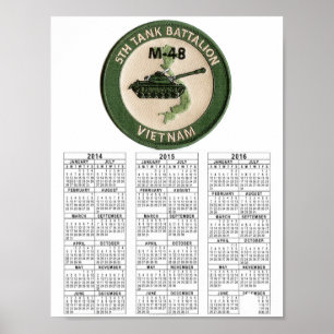 Affiche 5ème BATAILLON VIETNAM de RÉSERVOIR