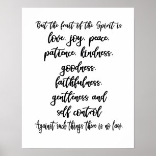 Affiche 5h22 de Galatians - fruit 23 du vers de bible