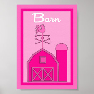 Affiche 5X7 Barn Yard Girls Wall Art