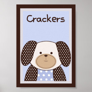 Affiche 5x7 "Cracke" Graham Crackers Bébé Lit Mur Art