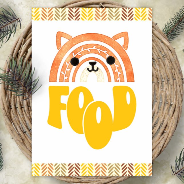 Affiche 5x7 Food Station Boho Woodland Fox Anniversaire (Créateur téléchargé)