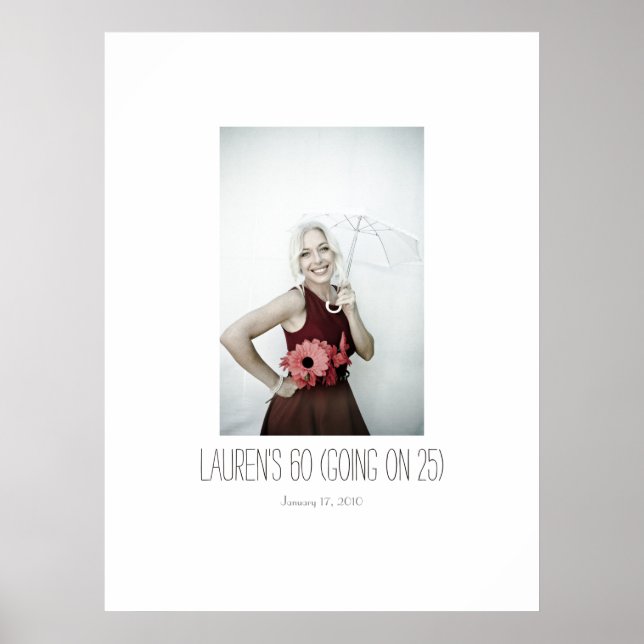 Affiche 60 à partir de 25 anniversaire cadeau Se connecter (Devant)