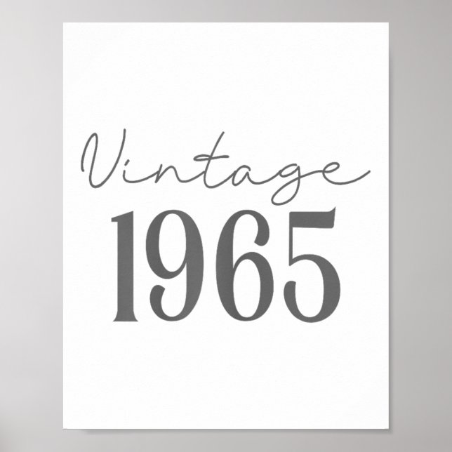 Affiche 60 ans Retro Vintage 1965 60e anniversaire pour (Devant)