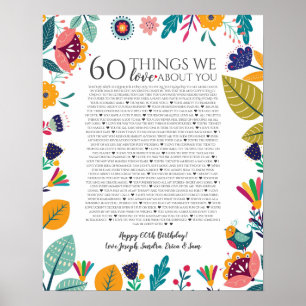Affiche 60 choses que nous aimons de vous scandi folk mode