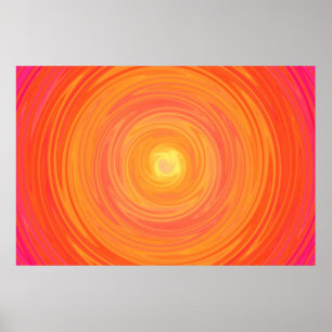 Affiche 60 Gradient - Psychédélique orange jaune