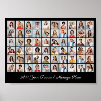Affiche 60 Photo Collage Ajouter Votre Propre Voeux