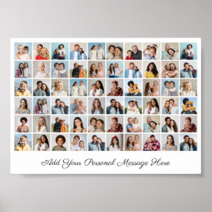 Affiche 60 Photo Collage Ajouter Votre Propre Voeux
