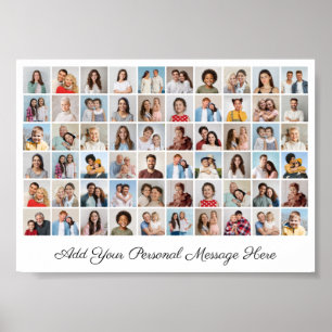 Affiche 60 Photo Collage Ajouter Votre Propre Voeux