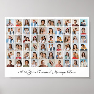 Affiche 60 Photo Collage Ajouter Votre Propre Voeux