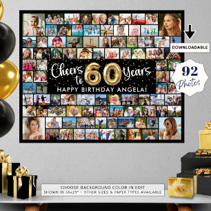 Affiche 60e anniversaire 92 Photos Black Gold Cheers To Ye