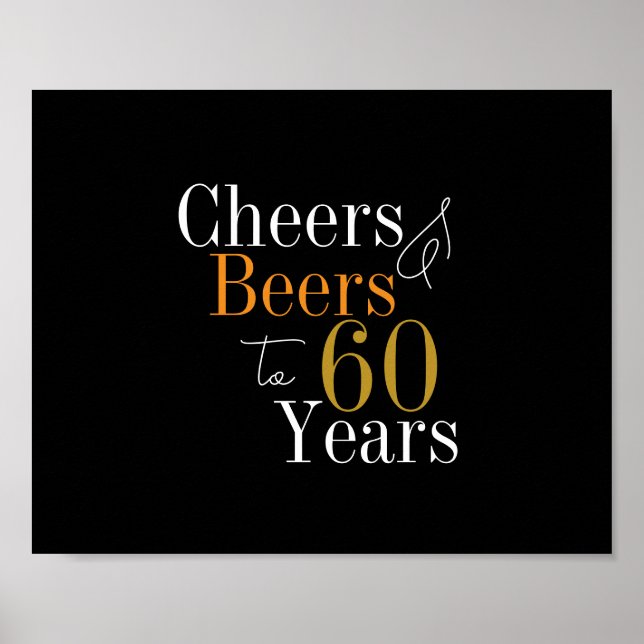 Affiche 60e Anniversaire Bières et encouragements Black Go (Devant)