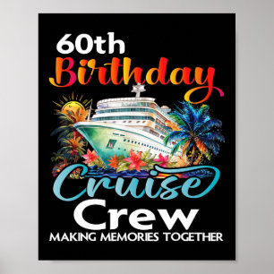 Affiche 60e anniversaire de croisière Crew Friends Famille