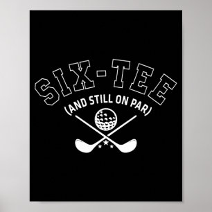 Affiche 60e anniversaire de golf Papa Grand-père Six- et s