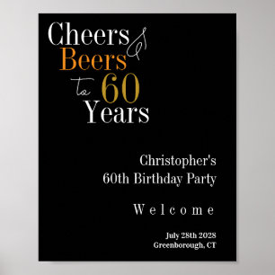 Affiche 60e anniversaire Soeurs et bières Bienvenue