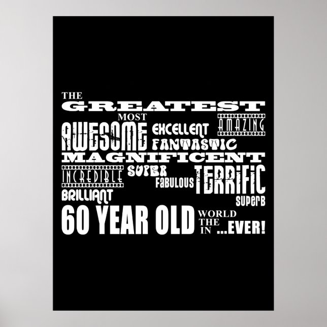 Affiche 60e fête d'anniversaire Plus grand 60e année (Devant)