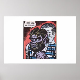 Affiche 60s Bande dessinée d'horreur d'âge d'or   bande de