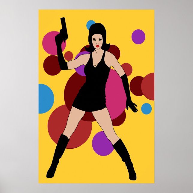 Affiche 60s Spy Girl (Devant)