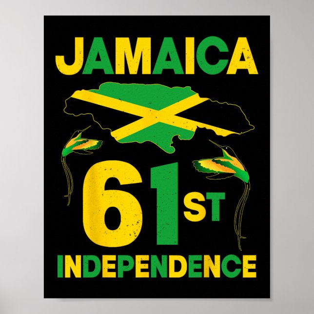 Affiche 61e anniversaire de l'indépendance de la Jamaïque  (Devant)