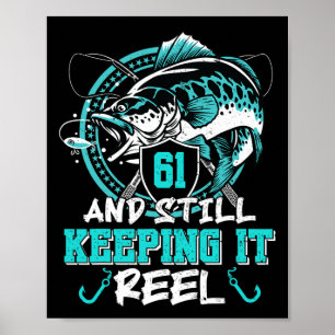 Affiche 61e Anniversaire Pêche Drôle 61 Toujours En Garde 