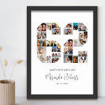 Affiche 62e anniversaire Numéro 62 Photo personnalisée Col<br><div class="desc">Célébrez le 62ème anniversaire avec cette affiche personnalisée de collage photo numéro 62. Ce cadeau personnalisable est également parfait pour un anniversaire mariage. C'est une excellente façon de présenter des souvenirs précieux de votre vie de mariage et de marié. L'affiche comporte un collage de photos qui capturent ces moments spéciaux,...</div>