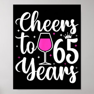 Affiche 65 Ans 65e Anniversaire Hommes Femmes