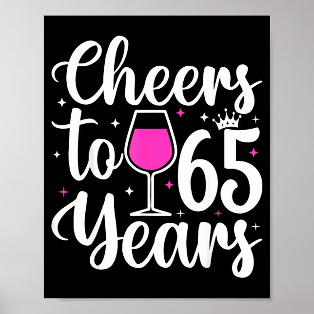 Affiche 65 Ans 65e Anniversaire Hommes Femmes  (Devant)