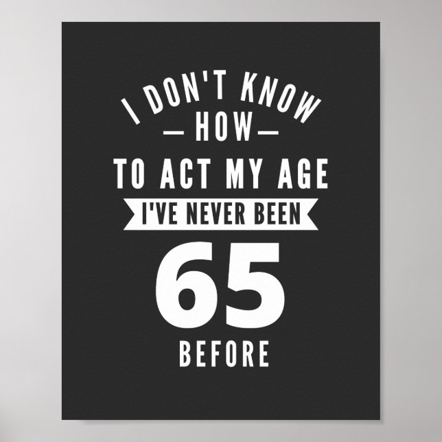 Affiche 65 Year Old Gift | 65th Birthday Gift Ideas (Devant)
