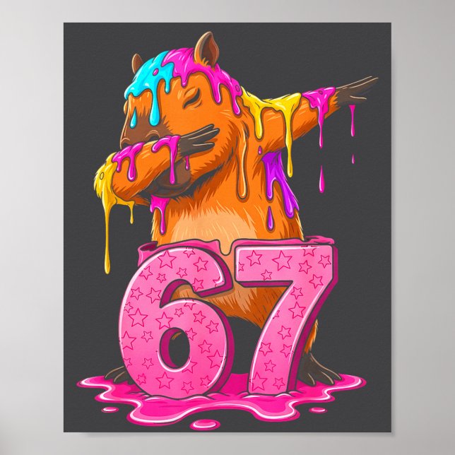 Affiche 67 Animals Funny 67 Brainrot Youth Kids Capybara 6 (Devant)