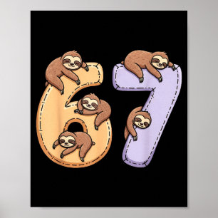 Affiche 67 Animaux Drôle 67 Brainrot Jeunesse Enfants Pare