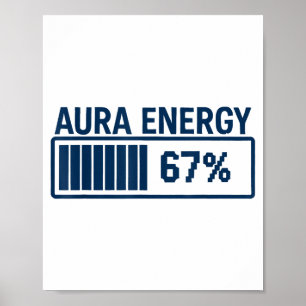 Affiche 67 Aura à six sept mème drôle d'argot Gen Alpha 