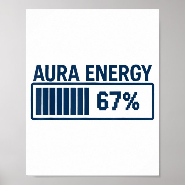 Affiche 67 Aura à six sept mème drôle d'argot Gen Alpha  (Devant)