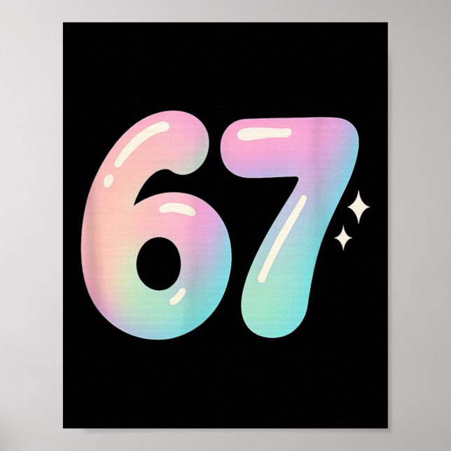Affiche 67 Aura Energy Alpha Argot Mème Internet  (Devant)