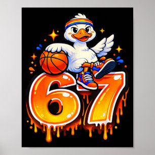 Affiche 67 Basball Oie Drôle Mème Six Sept Enfants Garçons