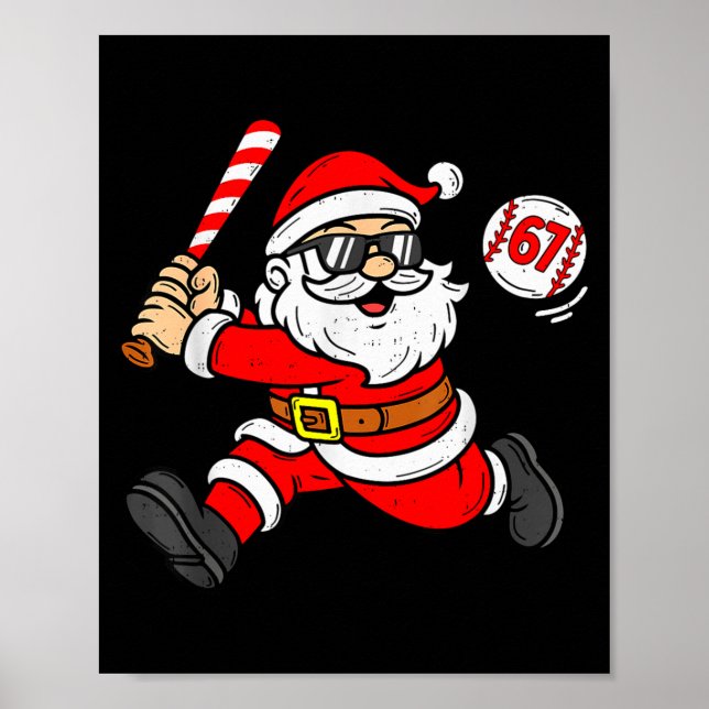 Affiche 67 Baseball Santa Six Seven Meme Christmas Srt Men (Devant)