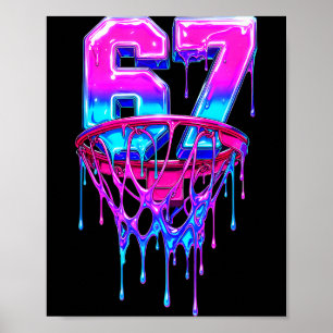 Affiche 67 Basketball Drip Six Seven Drôle