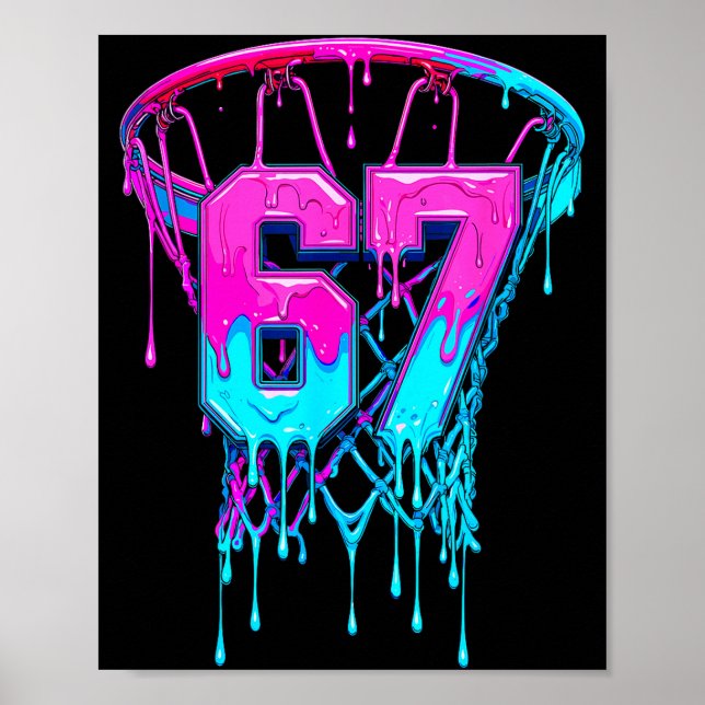 Affiche 67 Basketball Drip Six Seven Funny  (Devant)