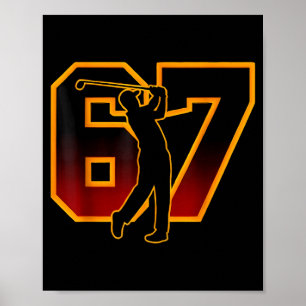 Affiche 67 Brainrot Jeunesse Golf Drip - Drôles Enfants 67