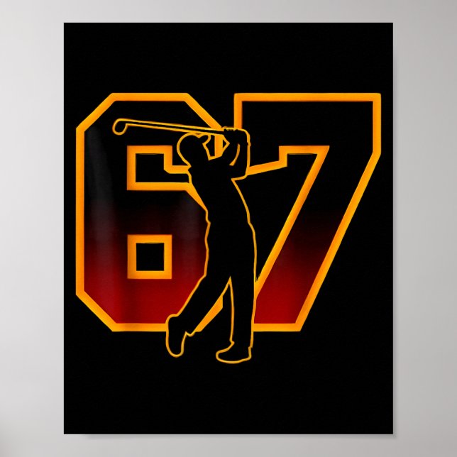 Affiche 67 Brainrot Jeunesse Golf Drip - Drôles Enfants 67 (Devant)