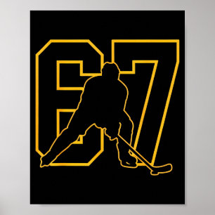 Affiche 67 Brainrot Jeunesse Hockey sur glace Drip - Drôle