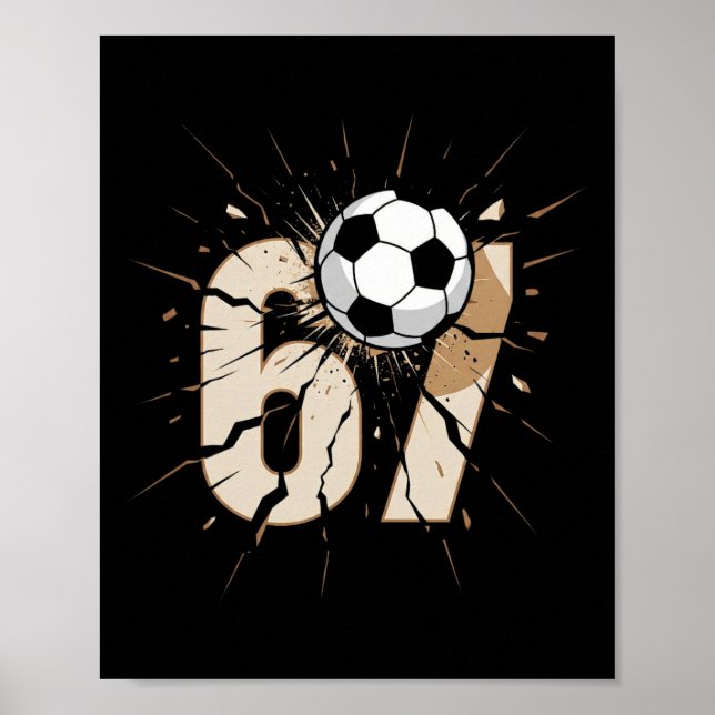 Affiche 67 Brainrot Youth Soccer Drip - Drôles d'enfants 6 (Devant)