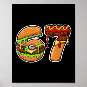 Affiche 67 Burger Pizza Fusion de délices alimentaires