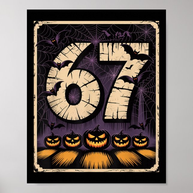 Affiche 67 Chemise Mème _ Six Sept Drôle Halloween Design (Devant)