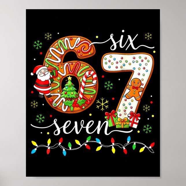 Affiche 67 Christmas 6 7 Meme Pajamas Holiday Gen Alpha Sl (Devant)