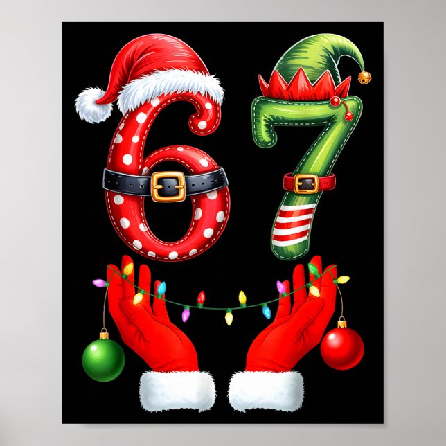 Affiche 67 Christmas 6 7 Meme Pajamas Holiday Gen Alpha Sl (Devant)