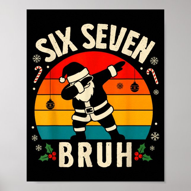 Affiche 67 Christmas Funny 67 Meme Youth Kids Dabbing Sant (Devant)