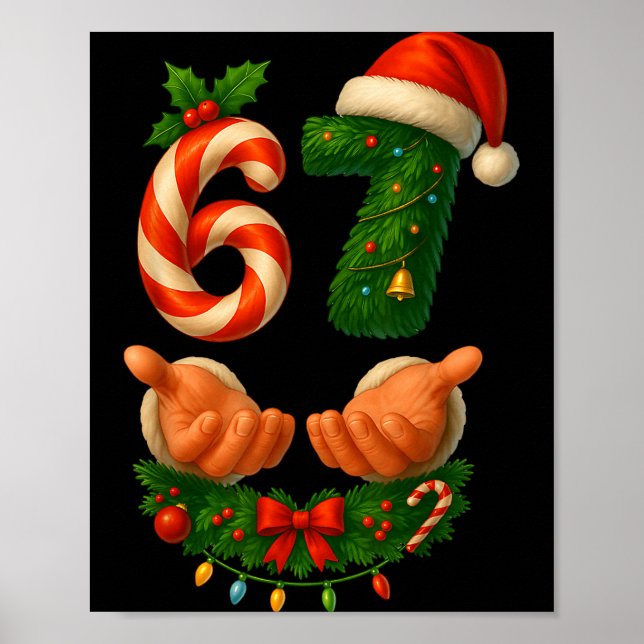 Affiche 67 Christmas Funny 6 7 Meme Holiday Gen Alpha Slan (Devant)
