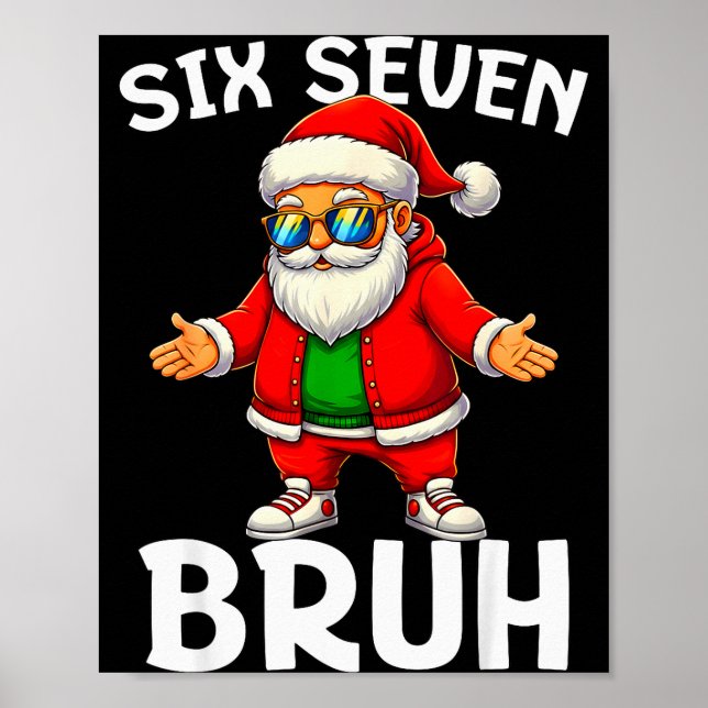 Affiche 67 Christmas Funny Six Seven Meme Brainrot Santa K (Devant)