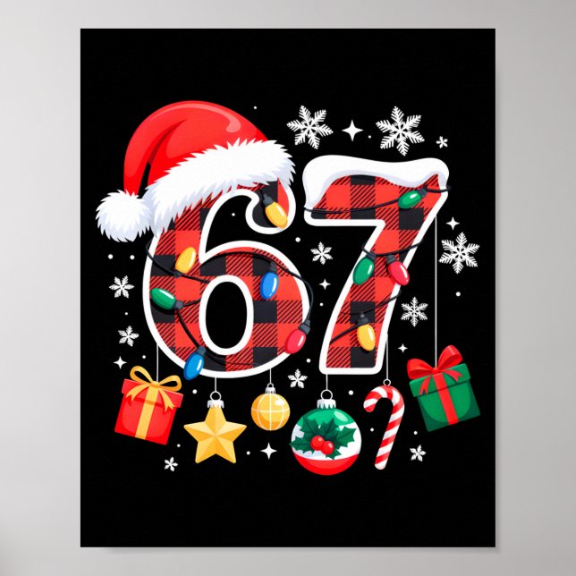 Affiche 67 Christmas Red Plaid 6 7 Six Seven Boys Christma (Devant)
